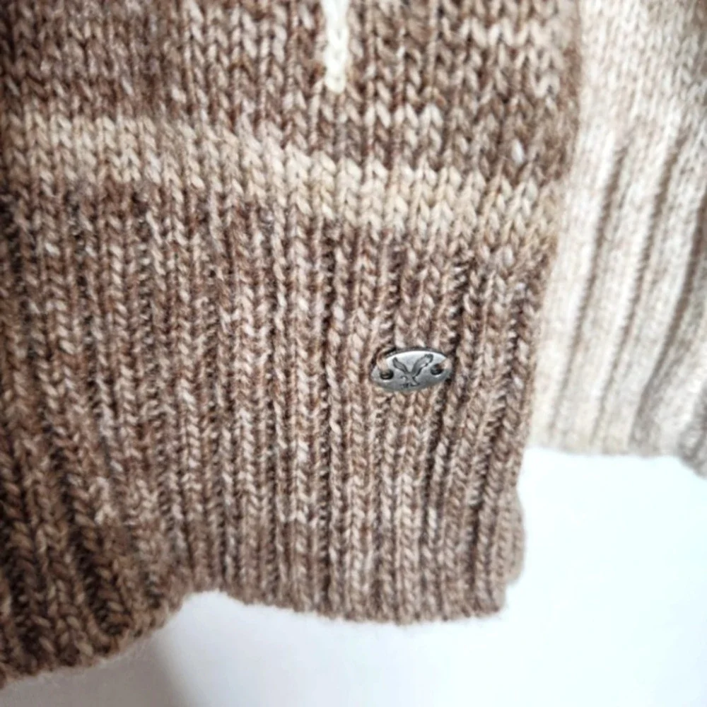 American Eagle Outfitters Aztec Wool Blend Sweater Size Large Brown Beige Gray